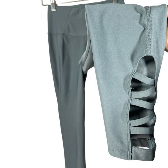 Apana Women's Blue Workout Activewear Leggings,  Size: XS - Picture 3 of 8